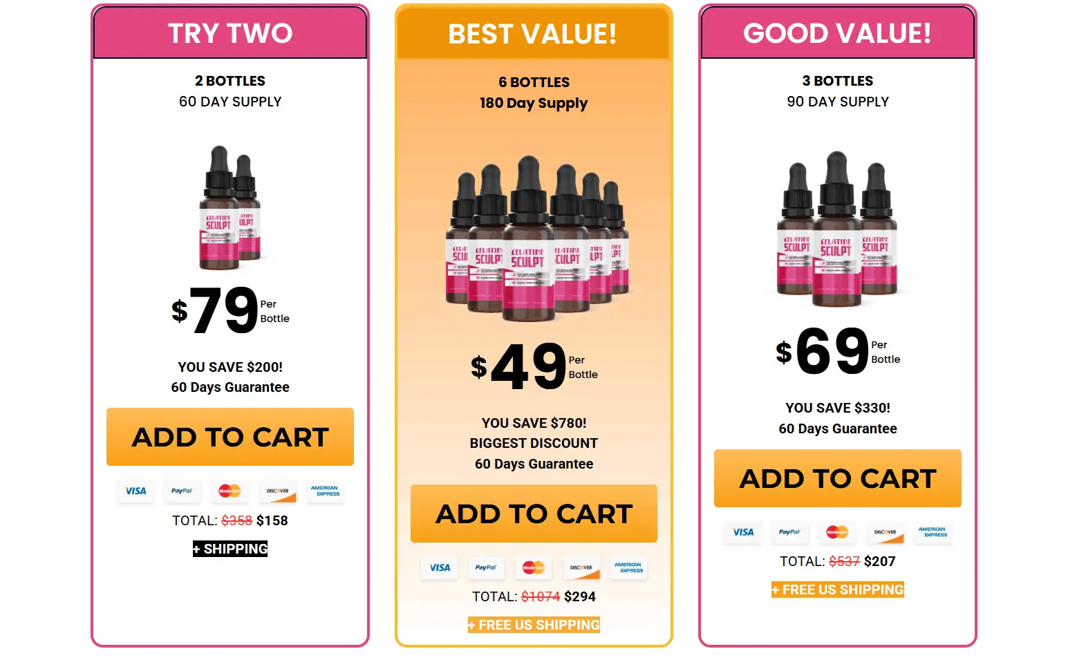 Gelatine Sculpt pricing